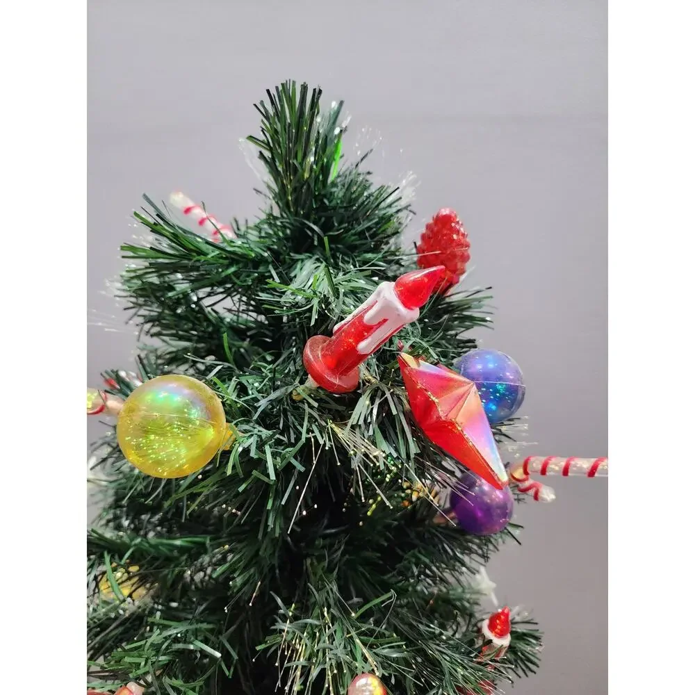 Vintage Fiber Optic Christmas Tree 30” Indoor Table Top